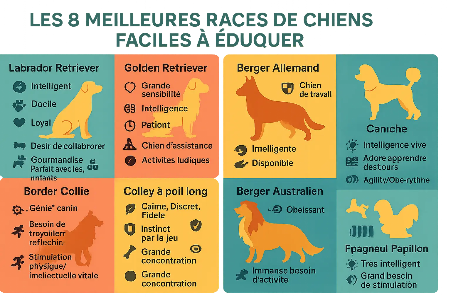 Les 8 races de chiens les plus faciles à éduquer
