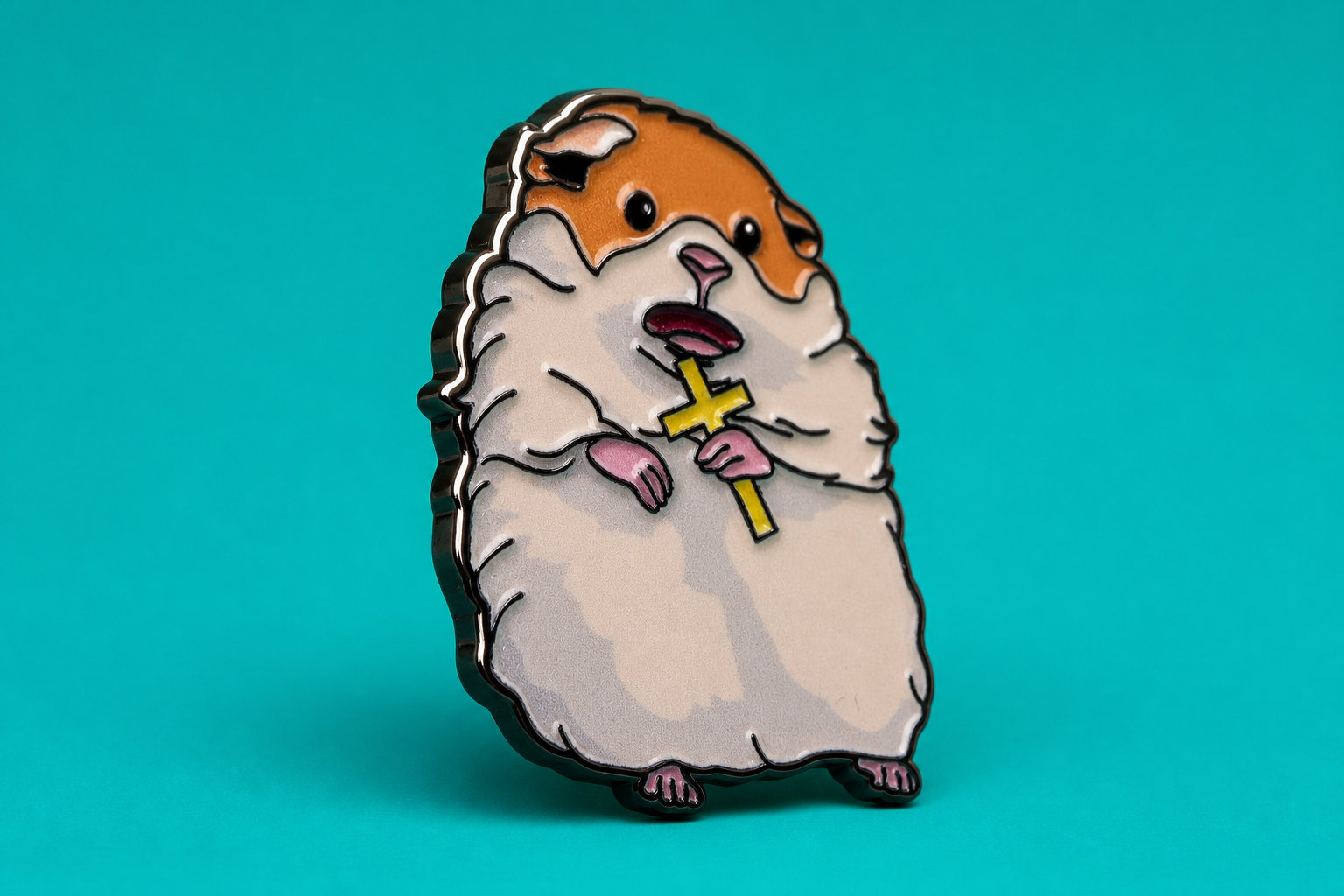 Screaming Hamster Pin for Quirky and Meme-Themed Boards