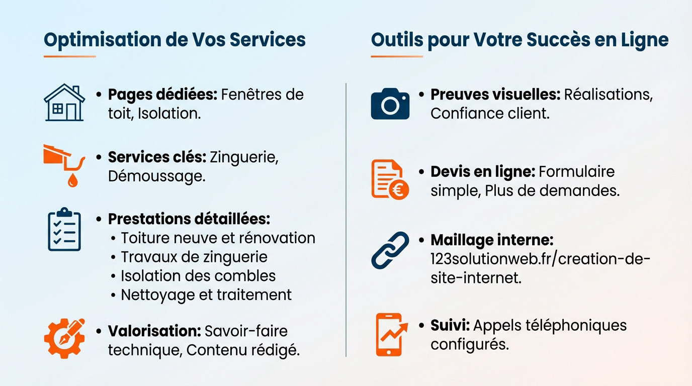 Optimisation des services de couverture et outils de succès en ligne