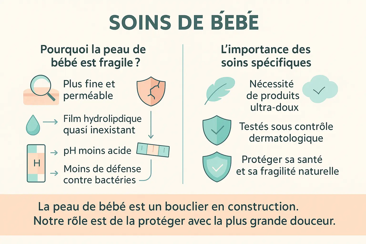 Illustration de la fragilité de la peau des bébés