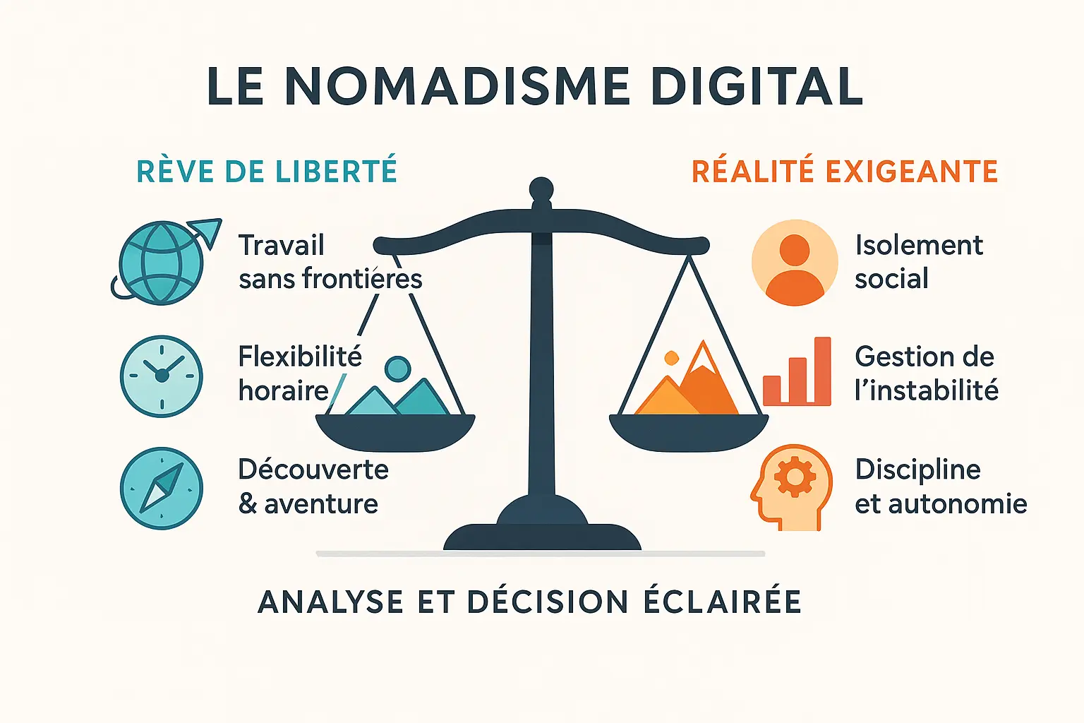 Nomade digital travaillant depuis une plage