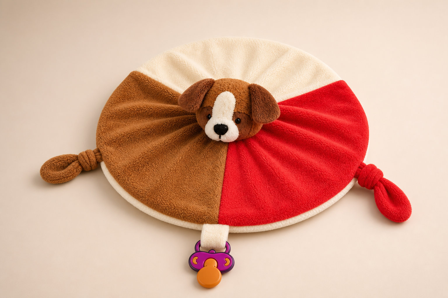 Doudou Saint-Bernard protecteur aux teintes chaleureuses
