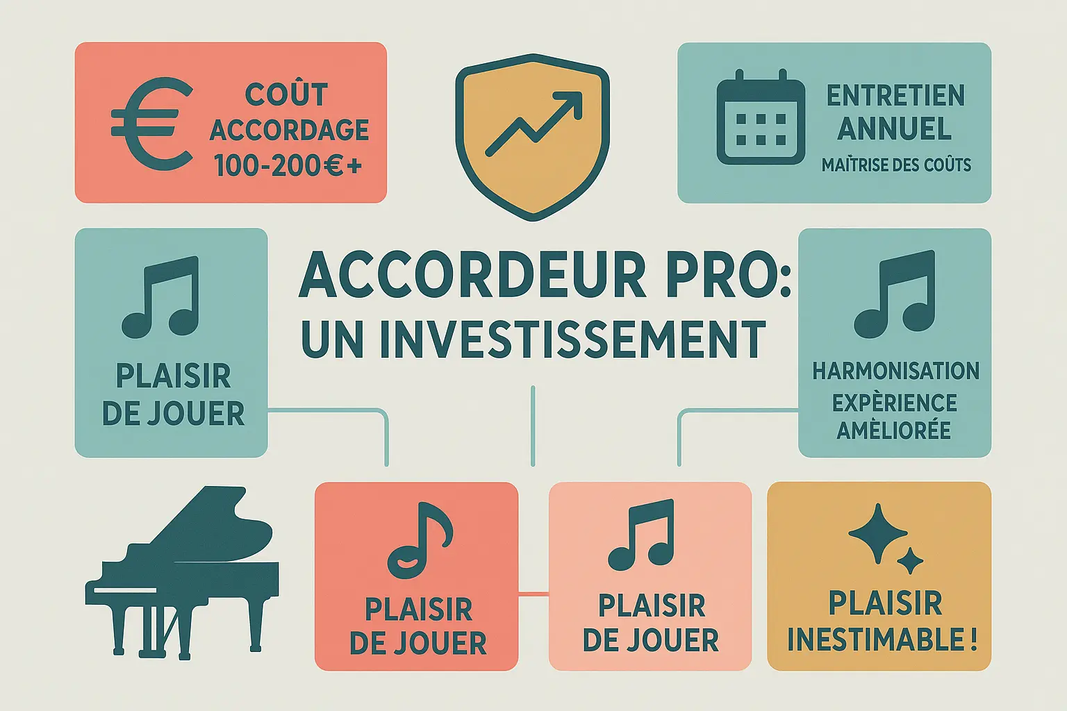 Accordeur de piano ajustant les cordes d'un piano à queue