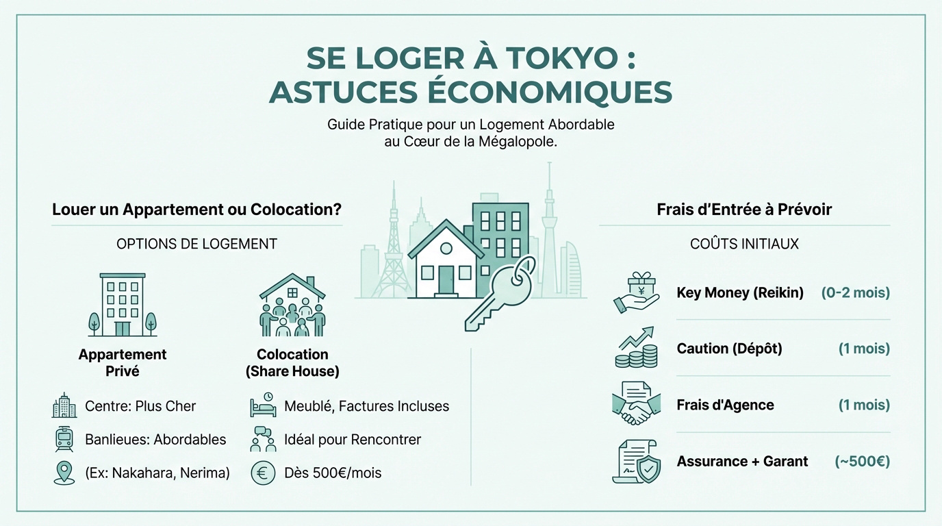 Petit appartement moderne et optimisé à Tokyo pour un digital nomad
