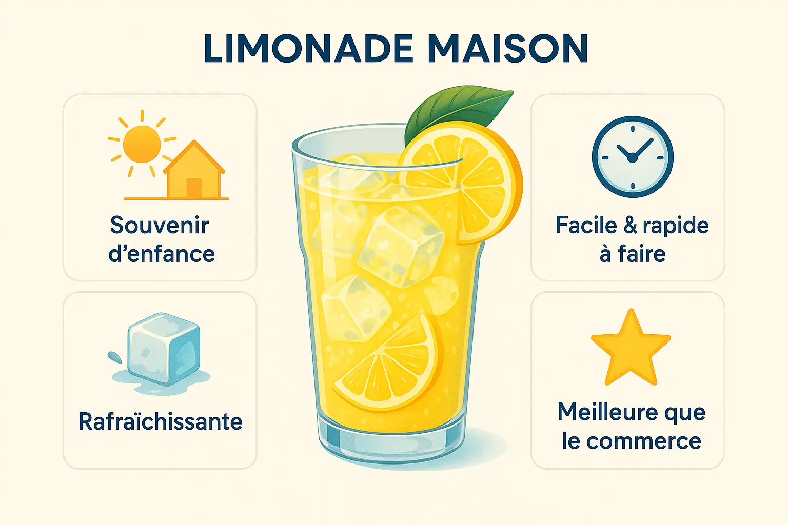 Citronnade maison illustrée