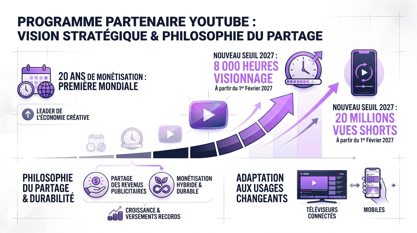 Vision stratégique du partage de revenus sur YouTube pour 2027