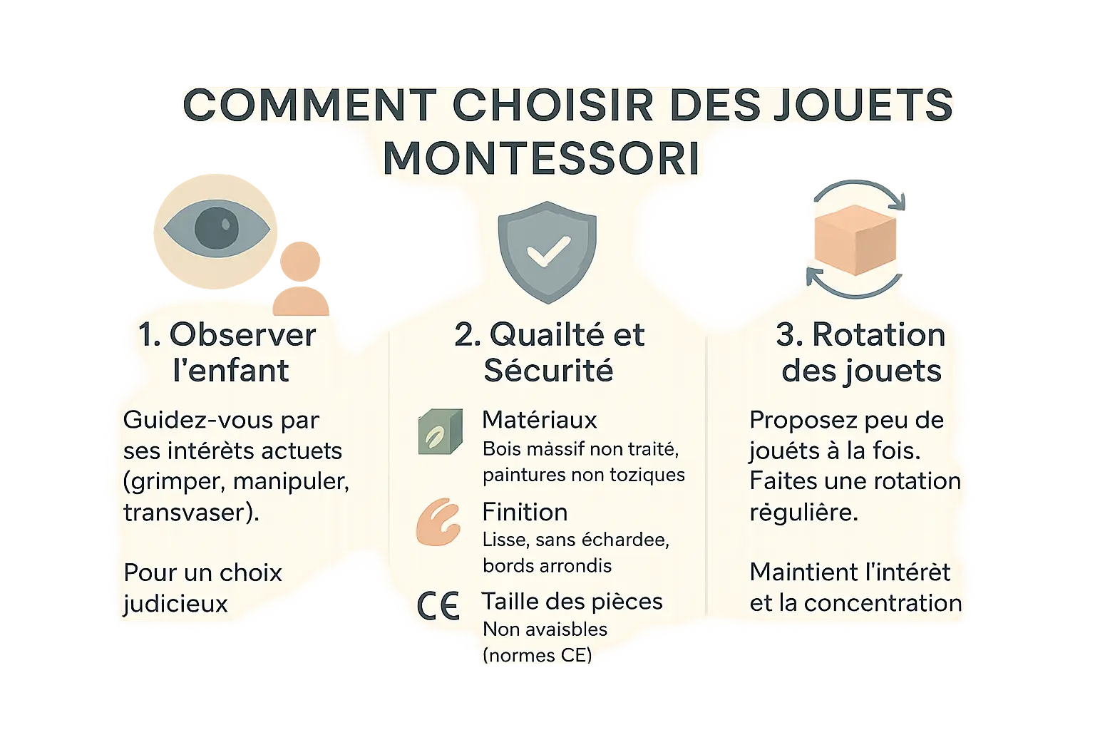 Guide pour choisir des jouets Montessori