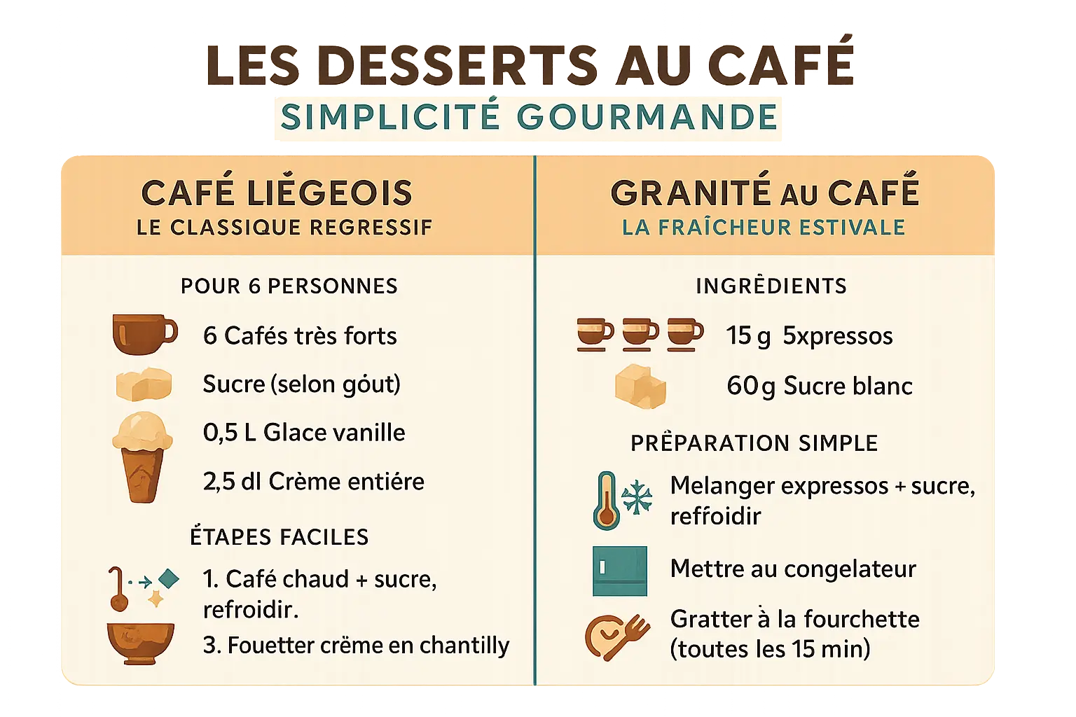 Desserts au café : simplicité et gourmandise