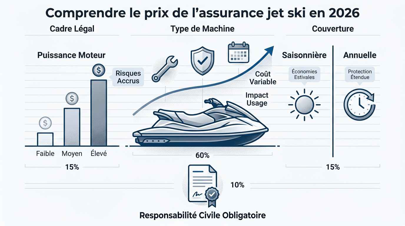 Jet ski naviguant en mer illustrant les garanties d'assurance