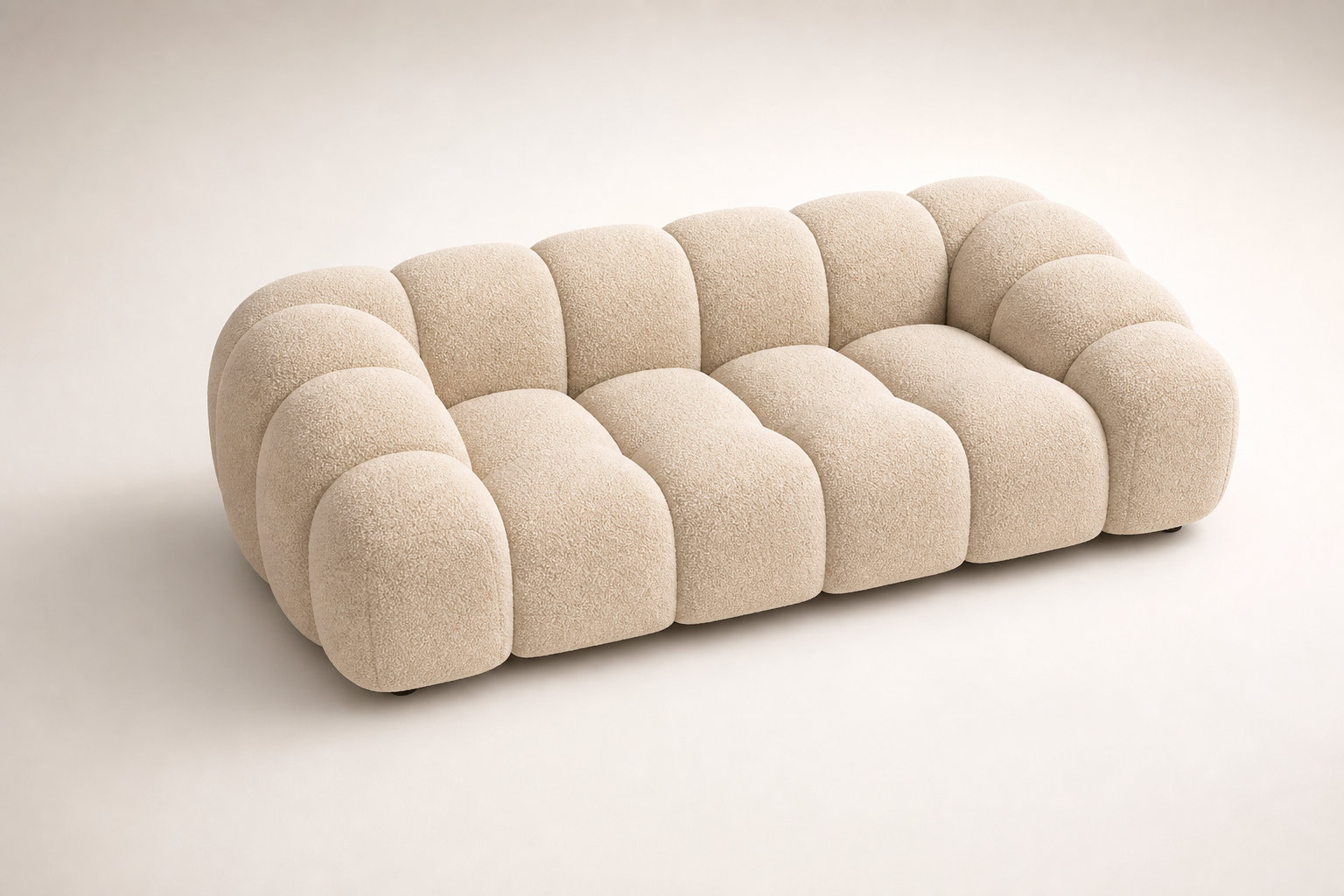 Canapé nuage AVA en velours texturé beige