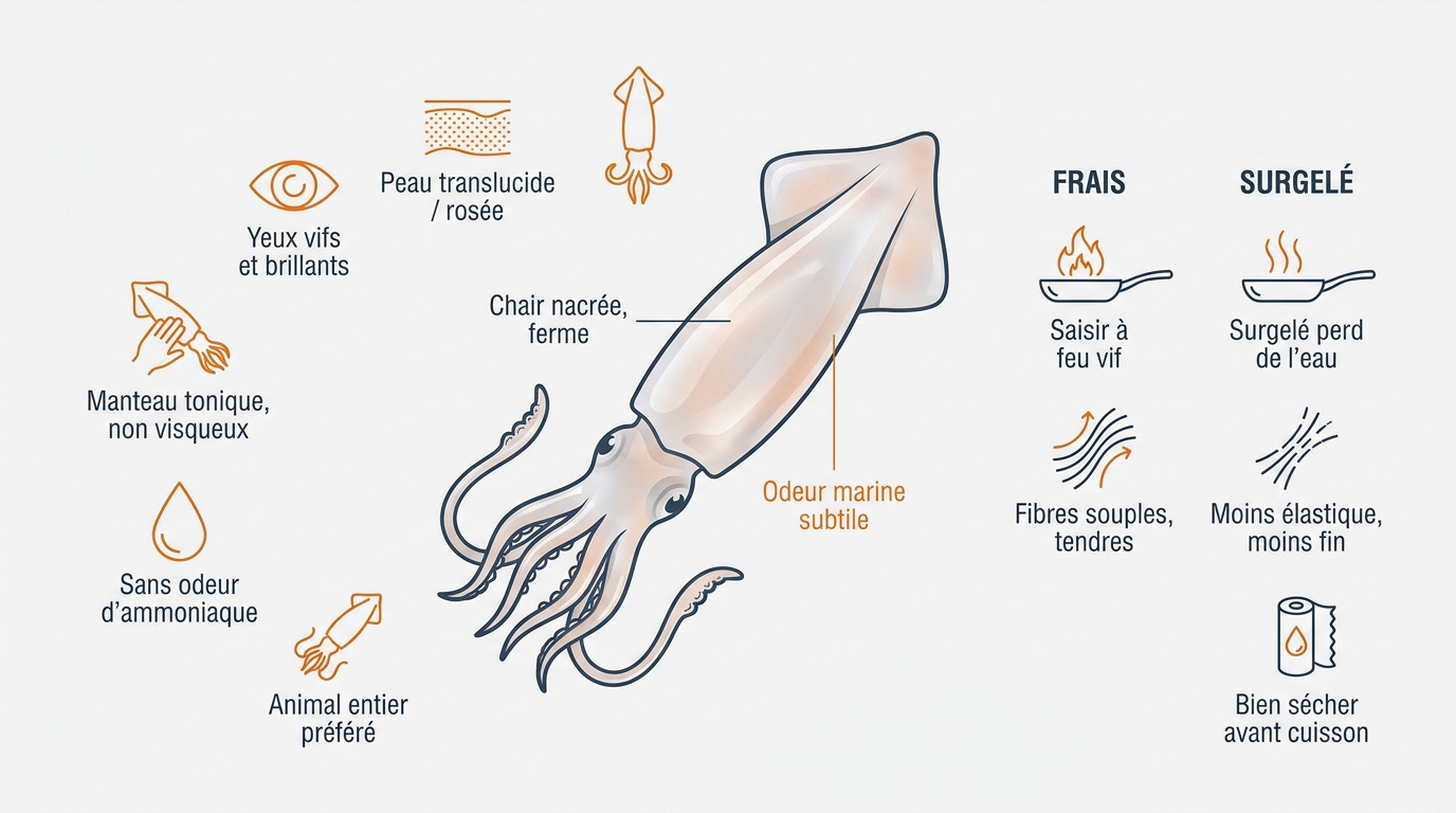 Guide pour choisir des encornets frais