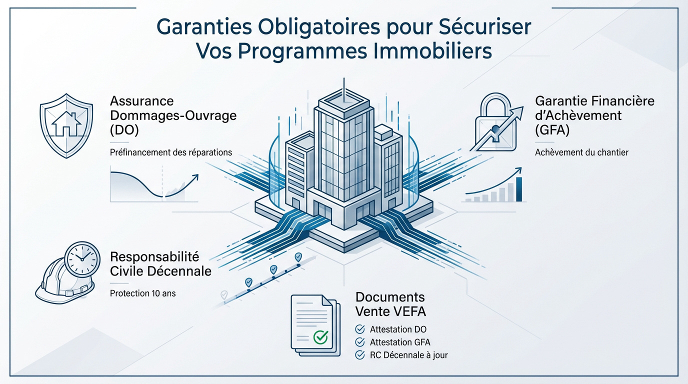 Schéma des garanties financières et assurances obligatoires pour la promotion immobilière
