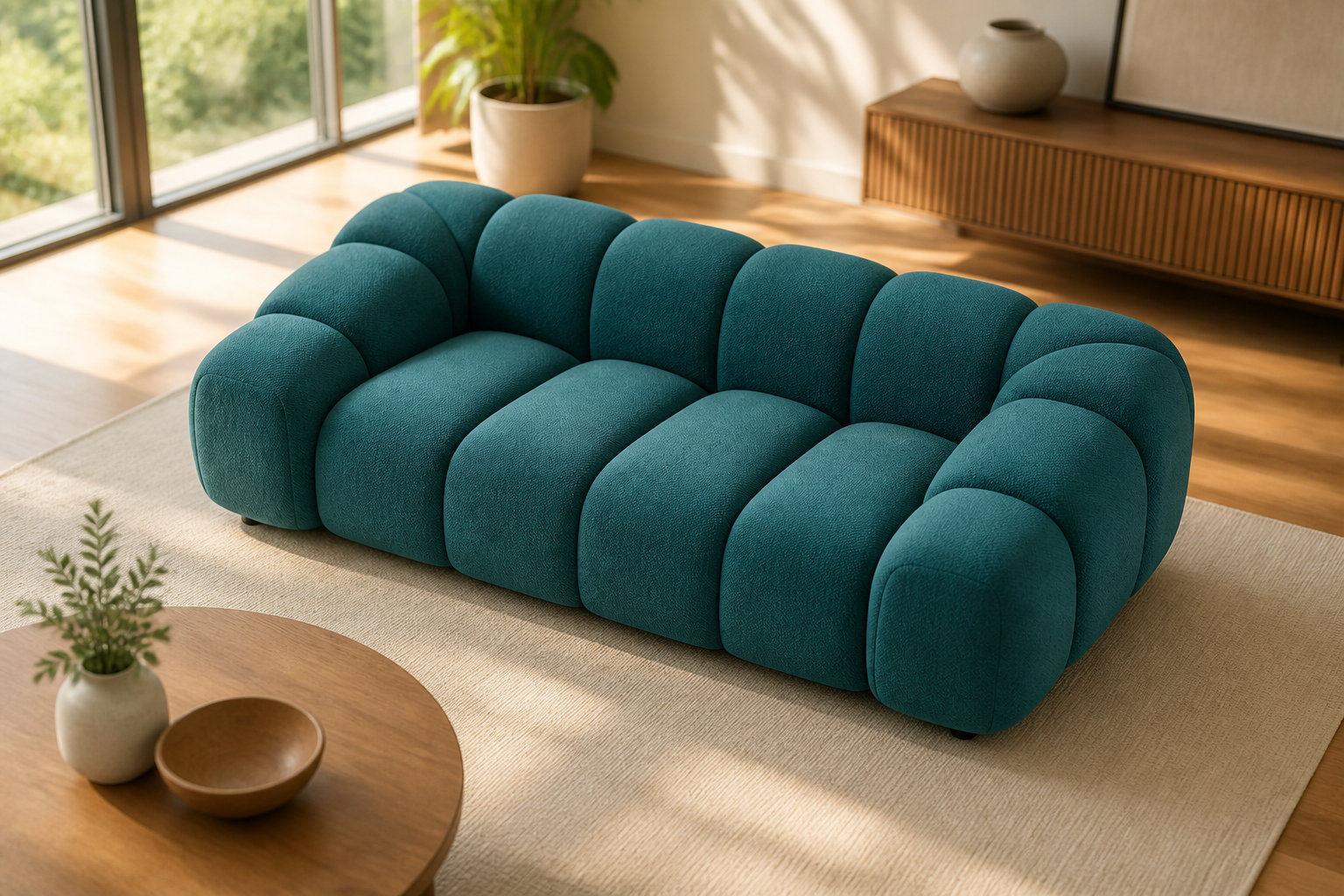 AVA velours bleu : la douceur d'une ambiance apaisante