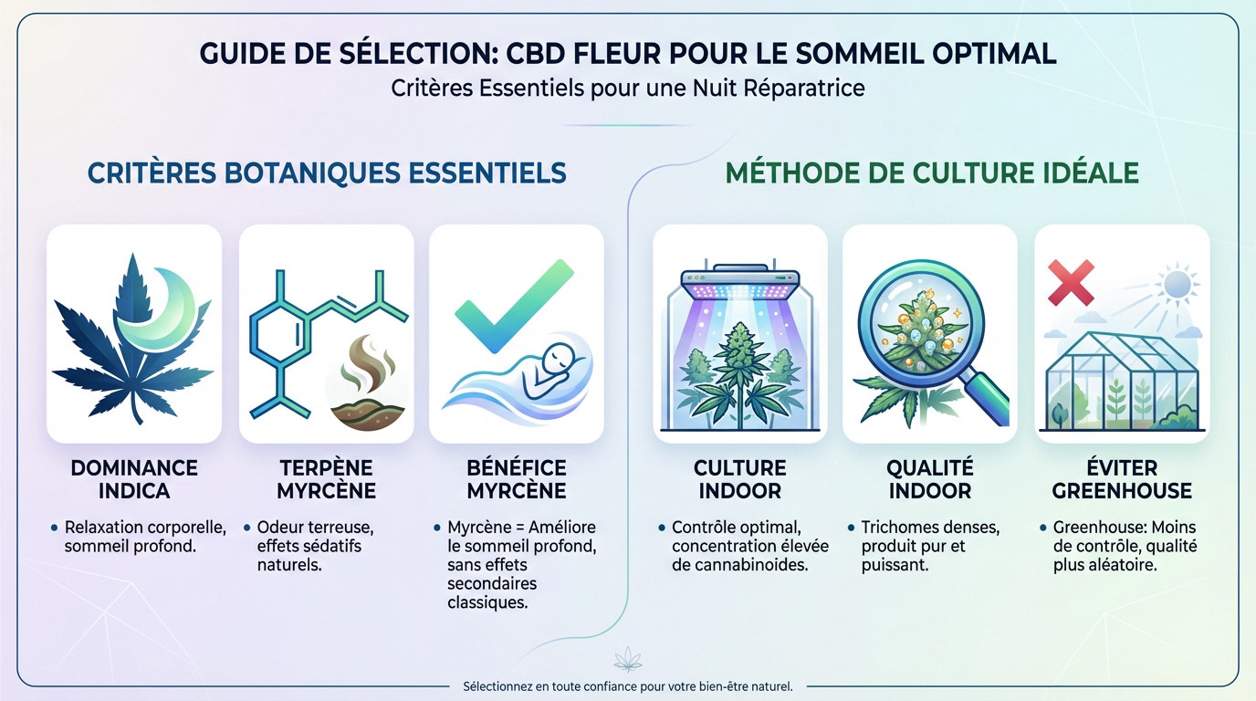 Comparatif des meilleures fleurs CBD Indica pour un sommeil réparateur