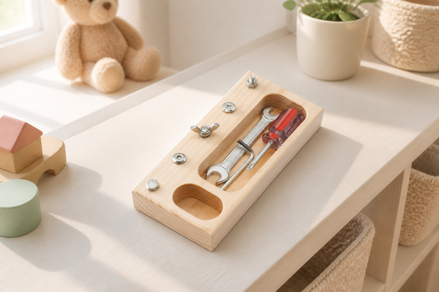 Jeu De Boulon Et Tournevis Montessori pour la dextérité