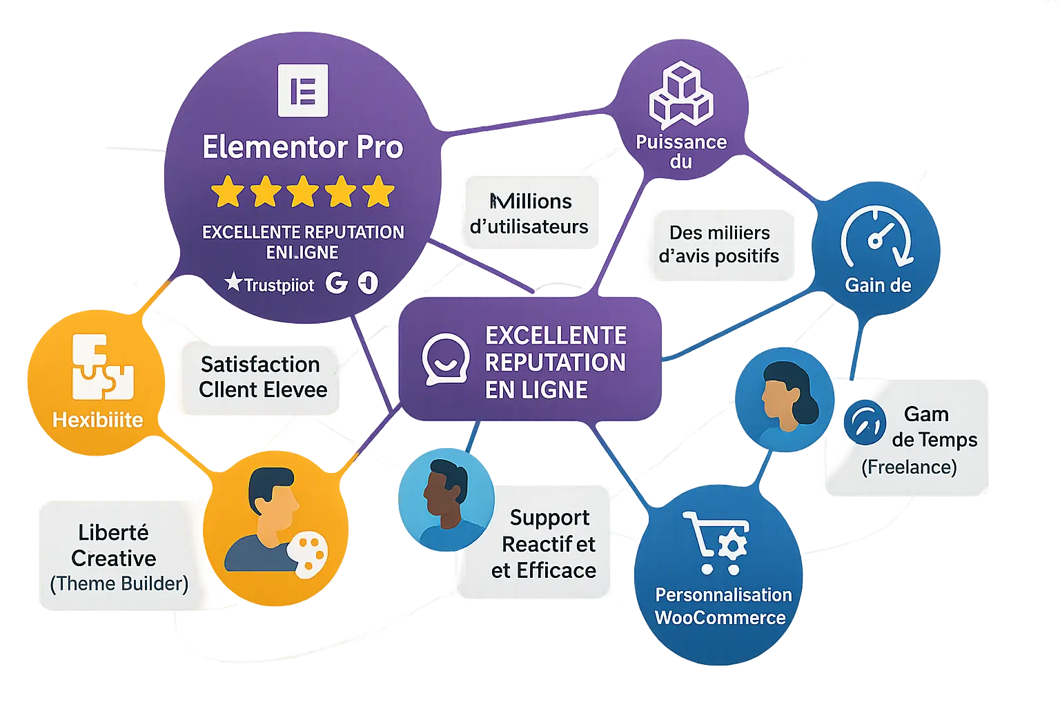 Avis clients sur Elementor Pro
