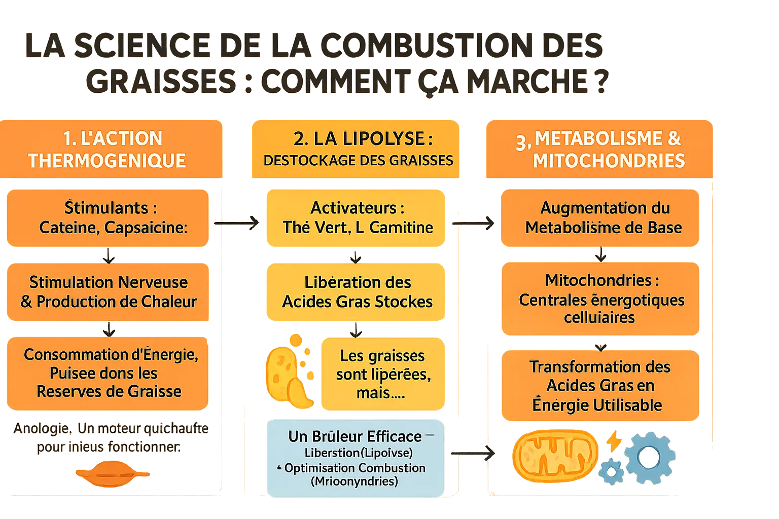 Illustration du fonctionnement des brûleurs de graisse