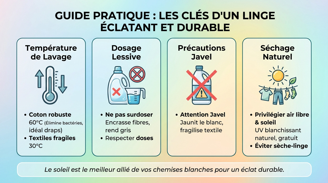 Guide pratique pour un linge &eacute;clatant et durable