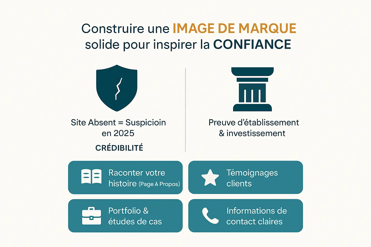 Infographie sur l'image de marque et la confiance en ligne
