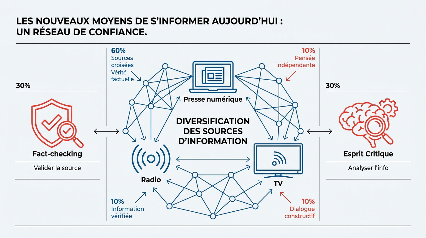 Illustration des réseaux d'information et de la confiance numérique