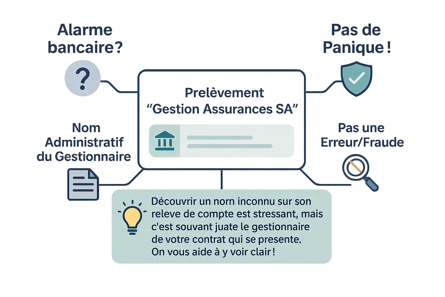 Schéma explicatif d'un prélèvement Gestion Assurances SA