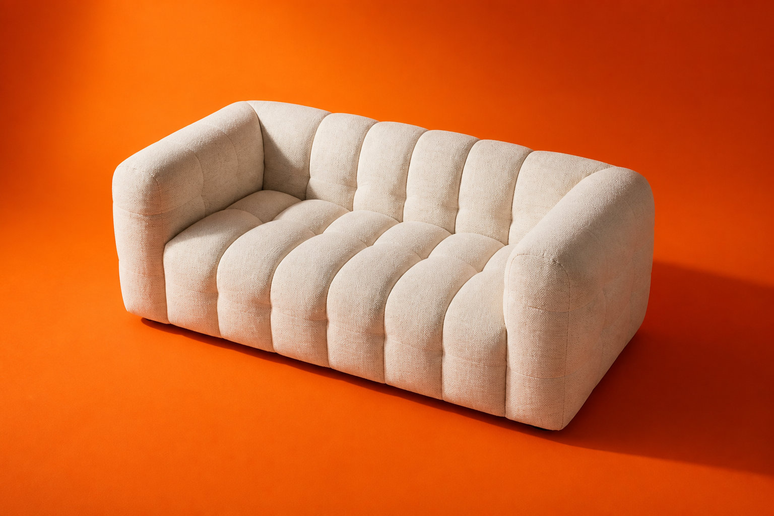Canapé nuage 2 places LILO en tissu beige sable