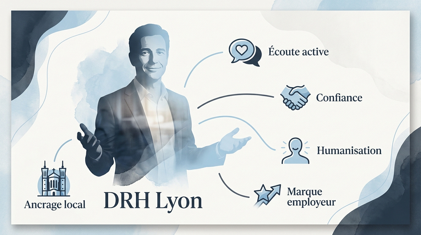 Portrait professionnel d'un directeur des ressources humaines à Lyon exprimant leadership et empathie