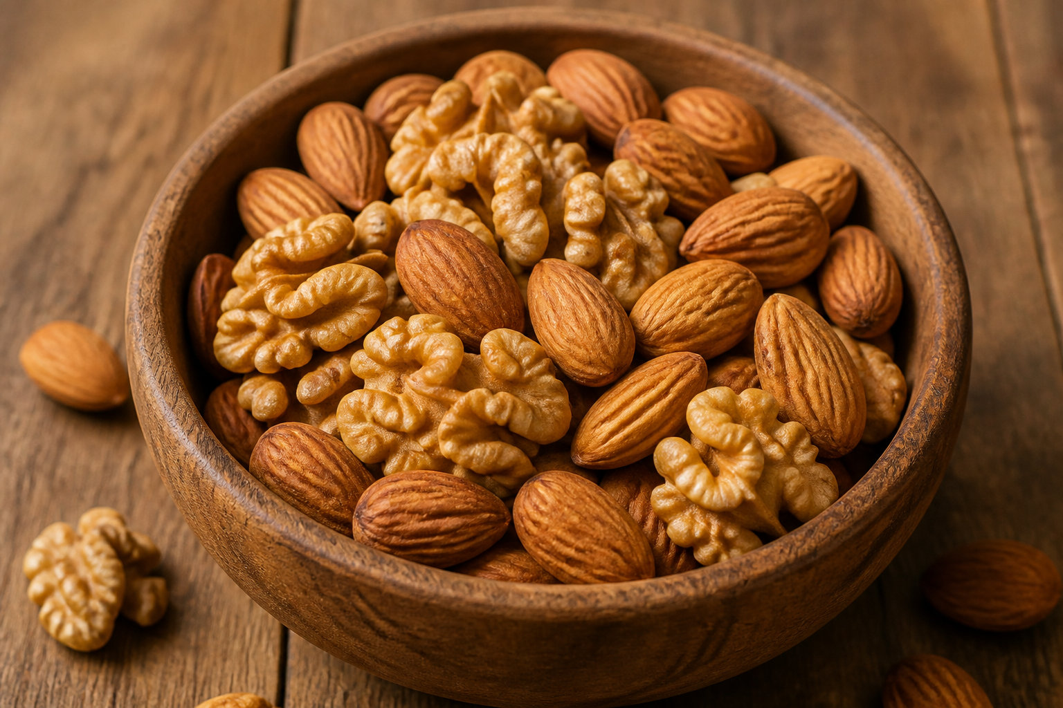 Les amandes et les noix pour soutenir vos pigments visuels