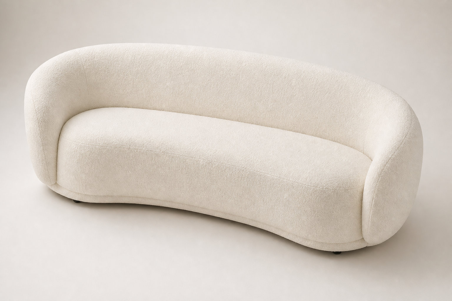 Ensemble BOVANA blanc ivoire : l'accord parfait entre canapé et fauteuil