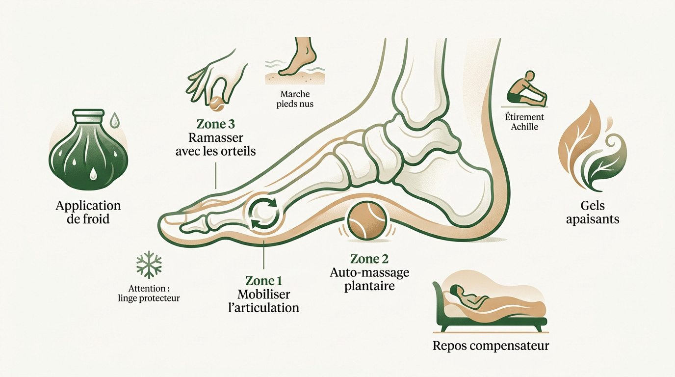Oignon au pied : traitement et prévention au quotidien Exercices de mobilité et soulagement pour oignon au pied