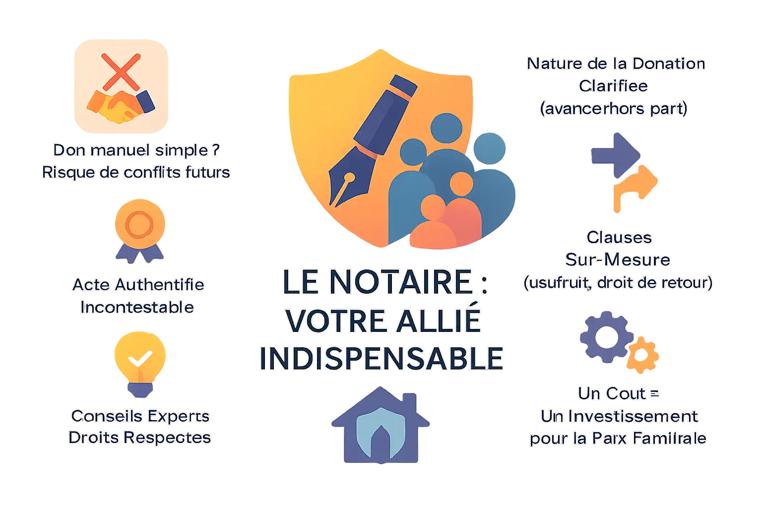 Notaire expliquant des documents à un couple