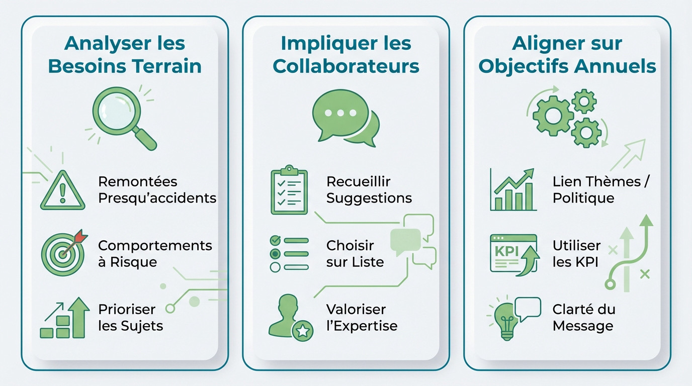 Guide pour choisir des thèmes de causerie sécurité efficaces et pertinents