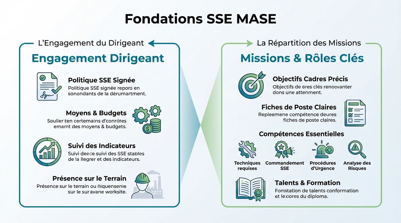 Structure hiérarchique et engagement de la direction pour la certification MASE