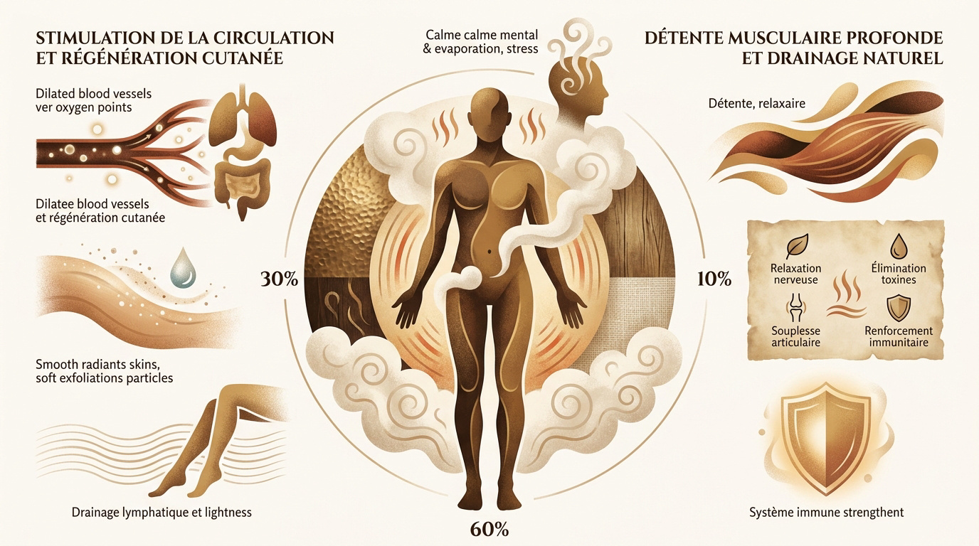 Femme relaxée profitant des bienfaits d'un rituel de soin pour la peau et les muscles