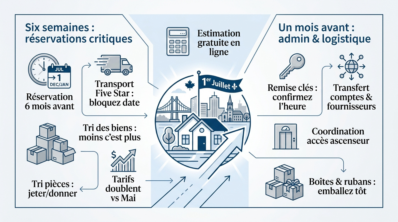 Équipe de Transport Five Star préparant un déménagement résidentiel à Trois-Rivières