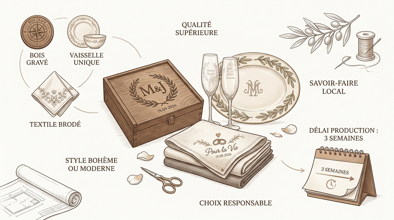 Idées de cadeaux personnalisés pour un mariage