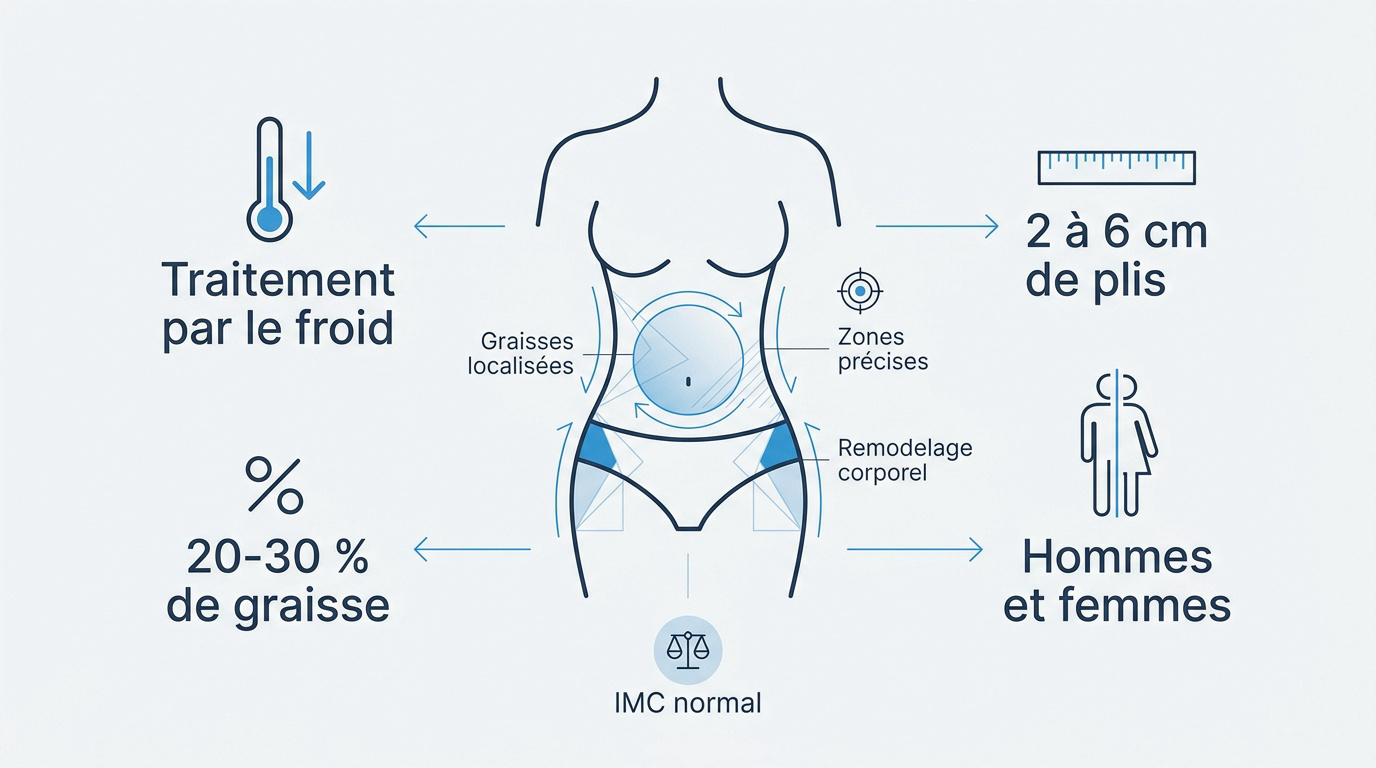 Traitement de cryolipolyse pour éliminer les graisses localisées du ventre