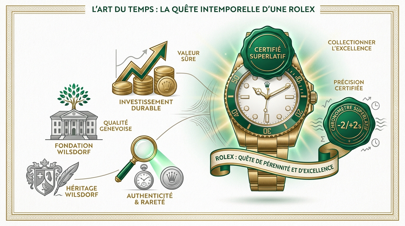 Montre Rolex de luxe symbolisant l'héritage et la précision horlogère