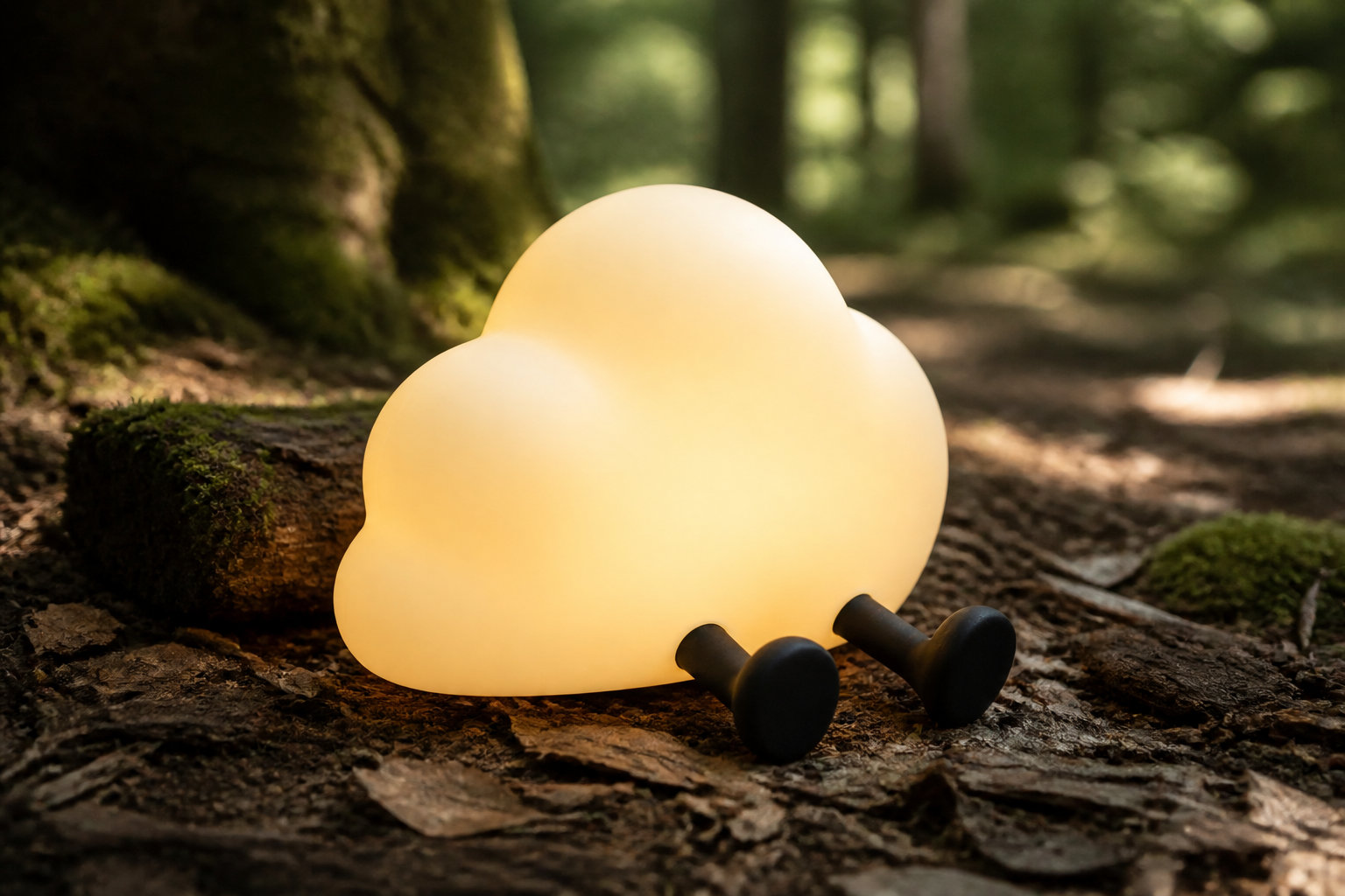 Veilleuse nuage en silicone souple comme compagnon de chevet