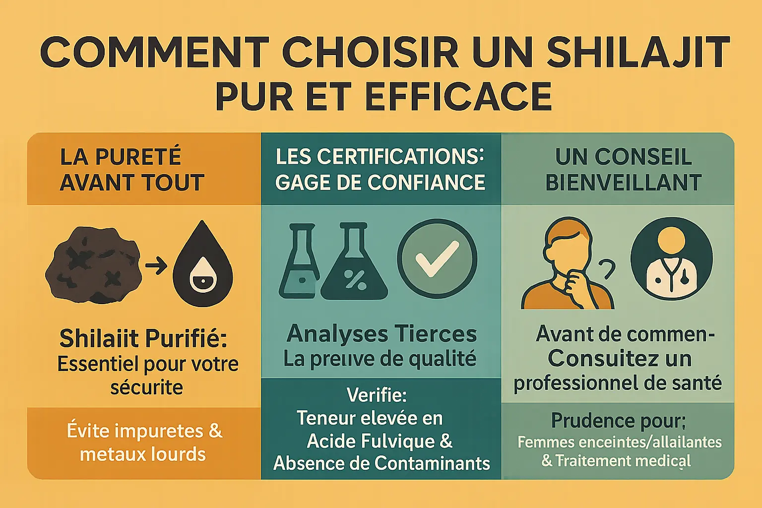 Shilajit purifié pour soins capillaires