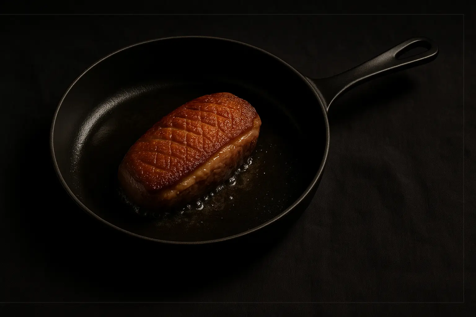 STAUB Poêle en fonte 28cm sur une table de cuisine