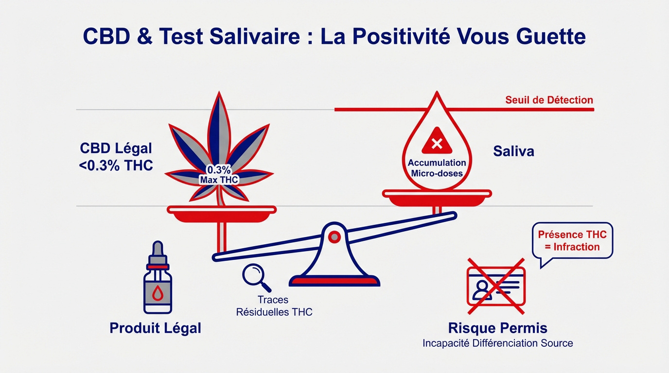 Contrôle routier et test salivaire suite à la consommation de CBD