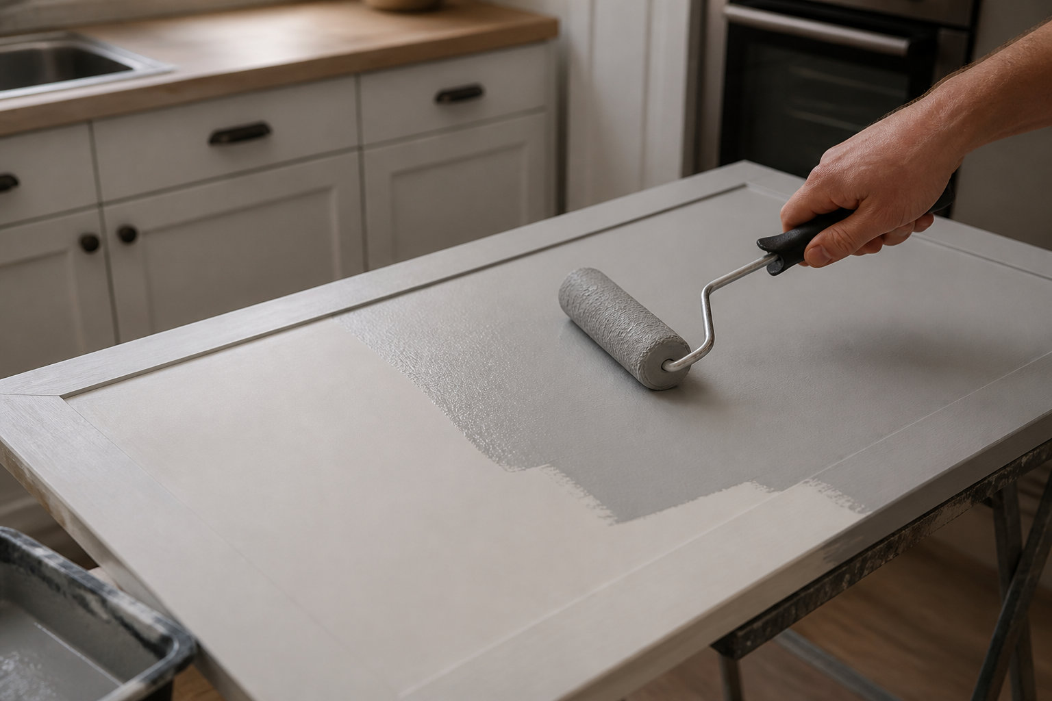 Application du système de peinture et des primaires