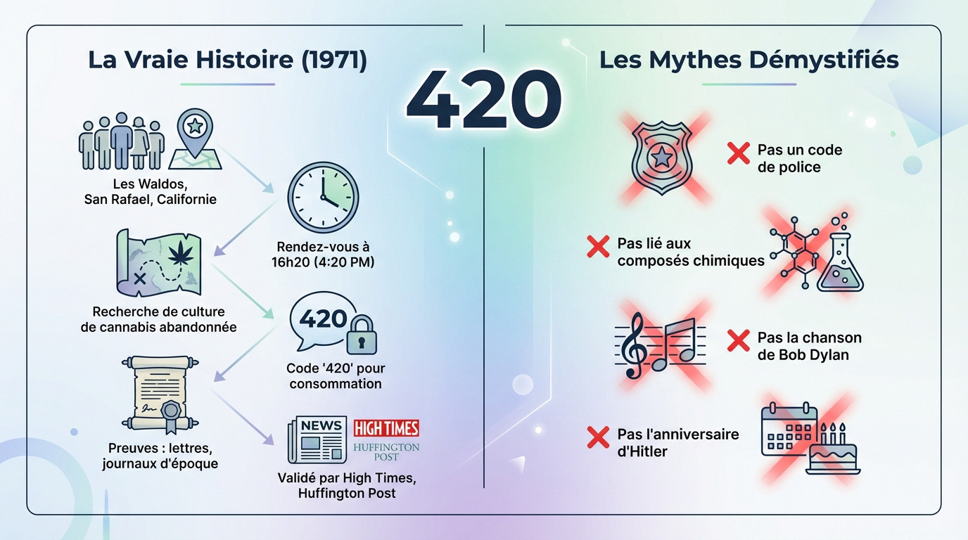 Groupe des Waldos en 1971 à San Rafael, origine du code 420