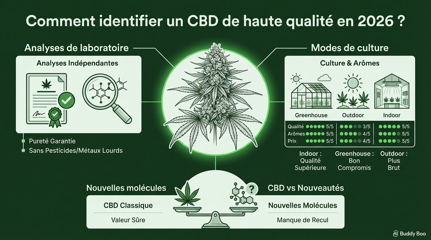 Critères de sélection pour un CBD de haute qualité en 2026
