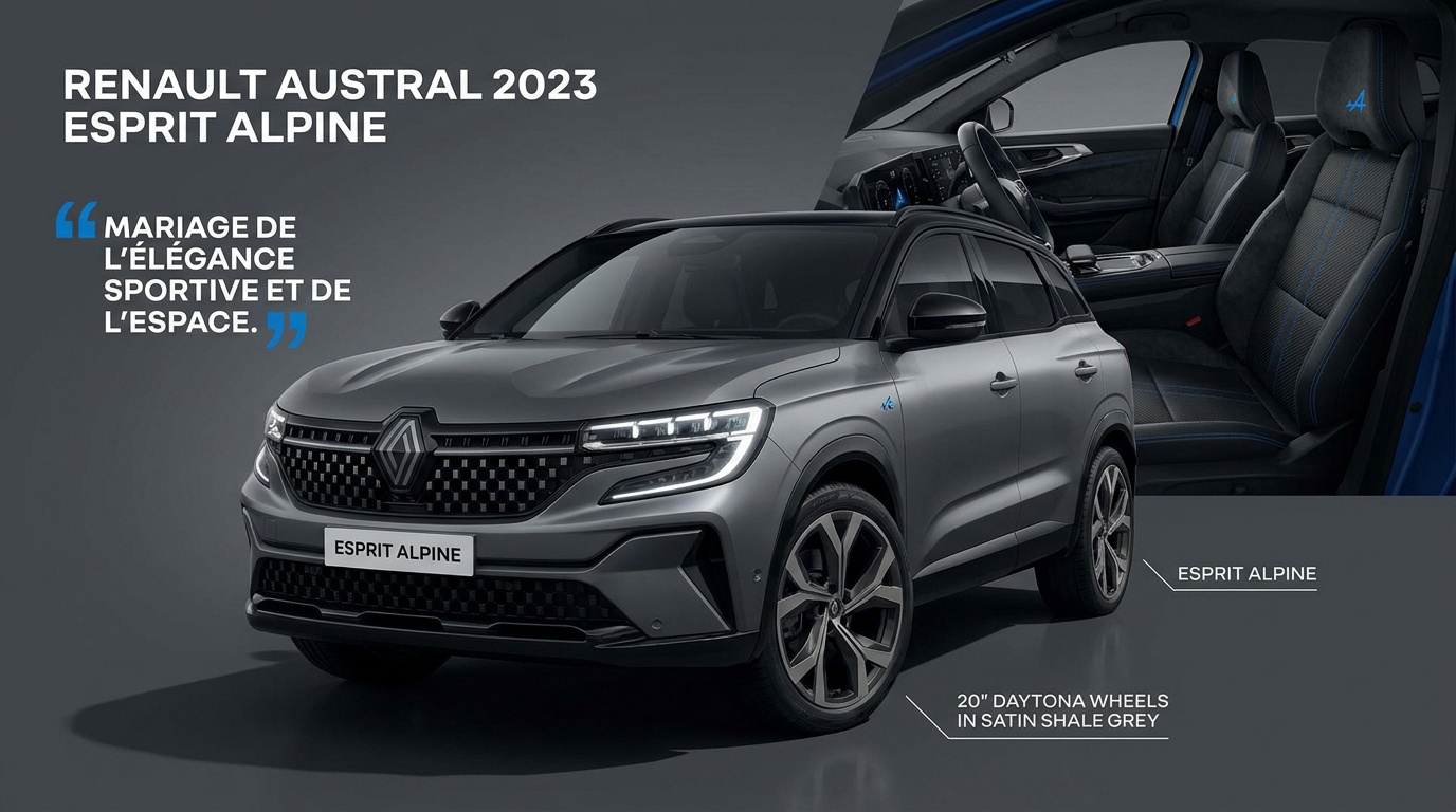 Intérieur Renault Austral Esprit Alpine Alcantara