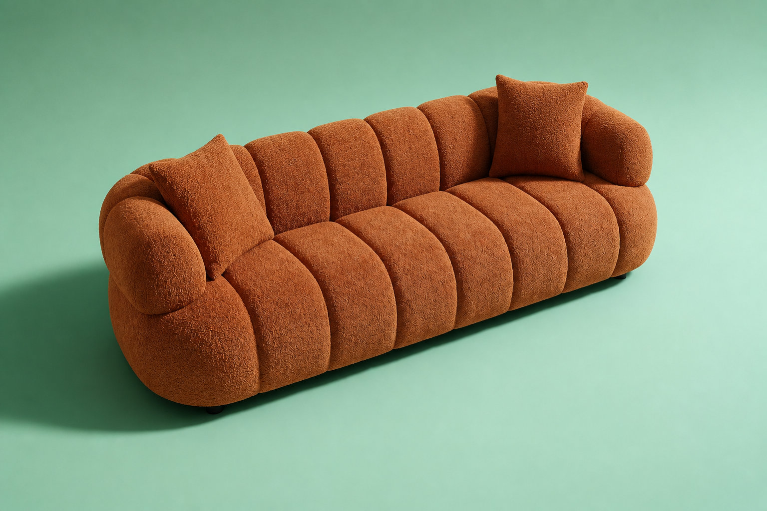 Chaleur et confort nuage avec le canapé Coliani terracotta