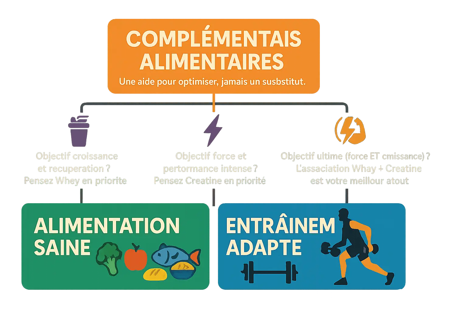 Comparaison créatine et whey