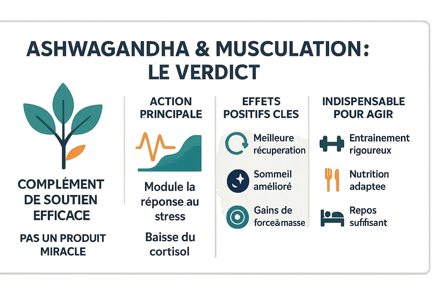 Ashwagandha et musculation : synthèse des effets sur la force et la récupération