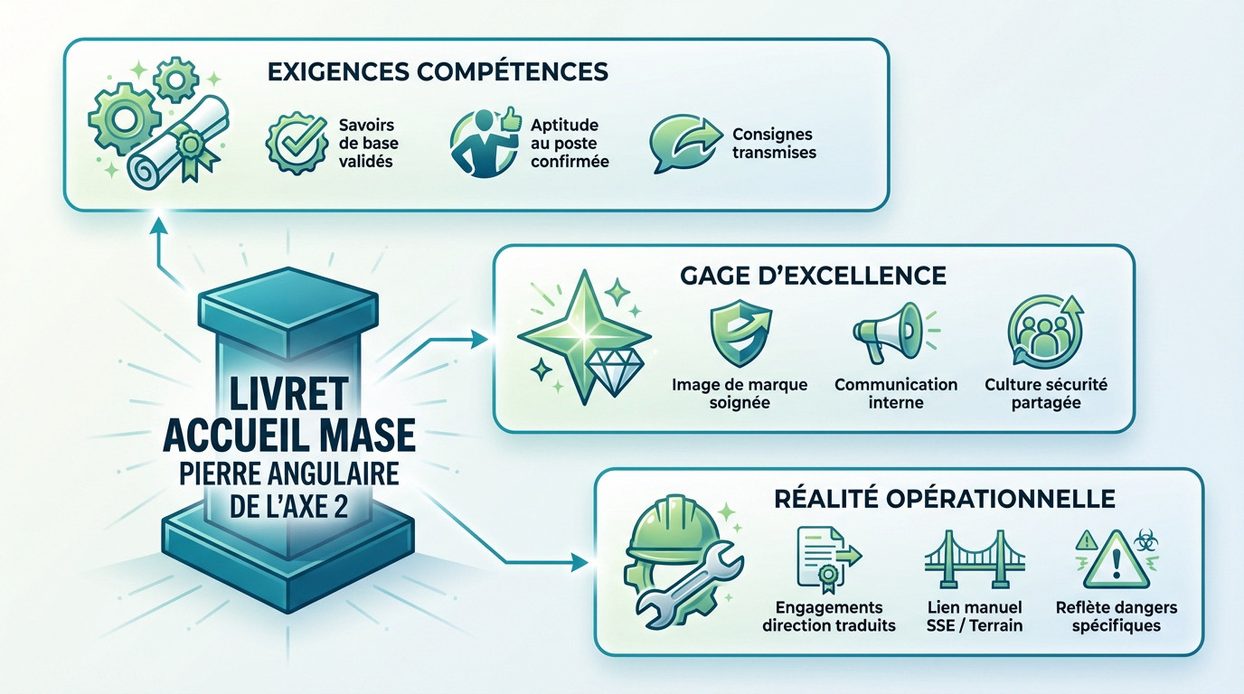 Livret d'accueil MASE comme base de l'axe compétences et qualifications